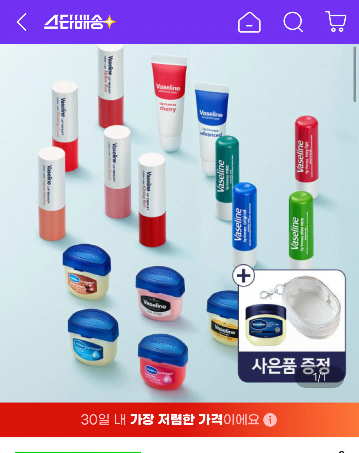 포텐 [g마켓] 바세린 립밤 4개입