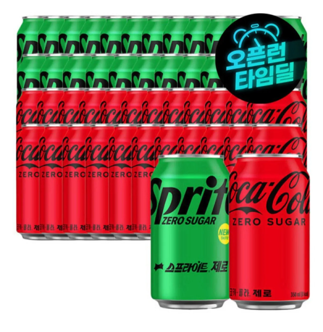 코크제로+스프라이트제로 350ml 48캔 (각 24캔)
