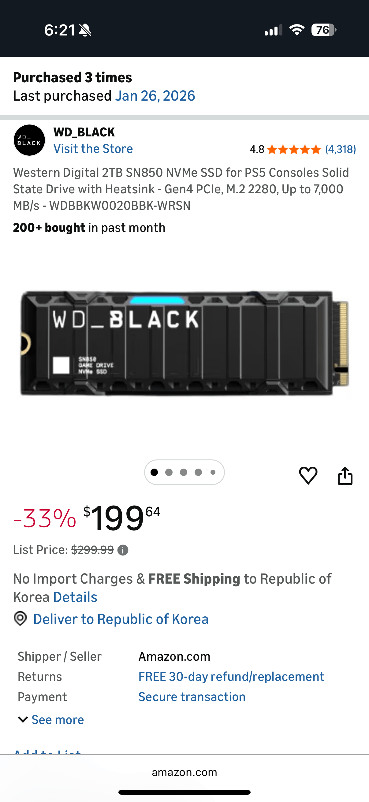 Western Digital 2TB SN850 NVMe SSD