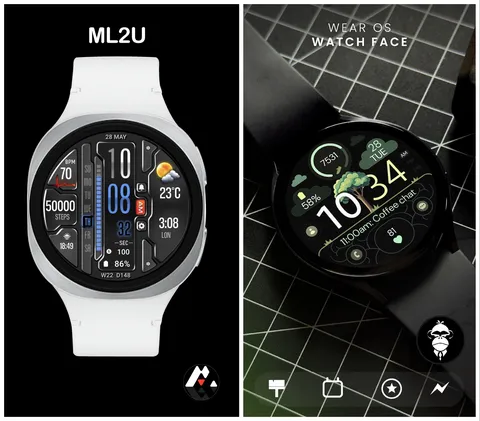 갤럭시 워치 페이스 ML2U 416 Cyber Gear Digital 등 3종