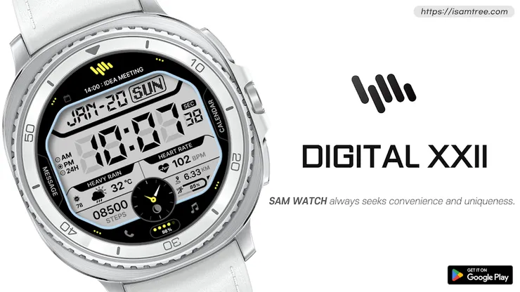 갤럭시워치 페이스 SamWatch Digital XXII